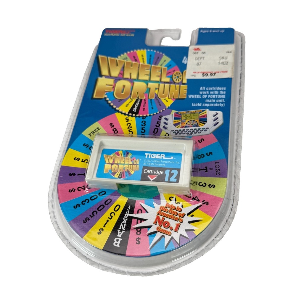 Vintage 1997 Tiger Electronics Wheel of Fortune Expansion Cartridge 12 - Factory